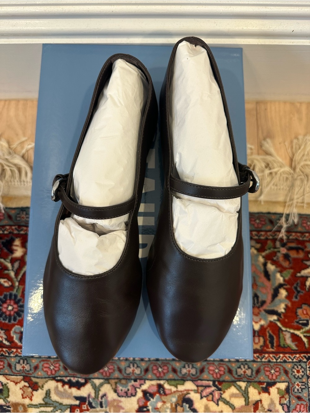 Staud Alba Mary Jane Flats | Espresso | Size: 39 - Picture 6 of 7